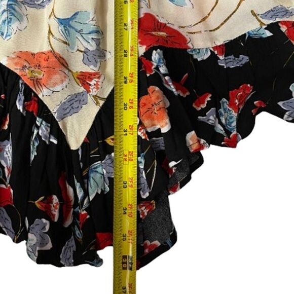 Patrons Of Peace Boho Blue Cream Floral Dress Size S - Picture 8 of 10